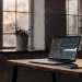 Stock chart on laptop.