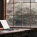 Calm workspace setup for long-term investing.