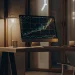 AI trading application displaying market trends on a computer screen.